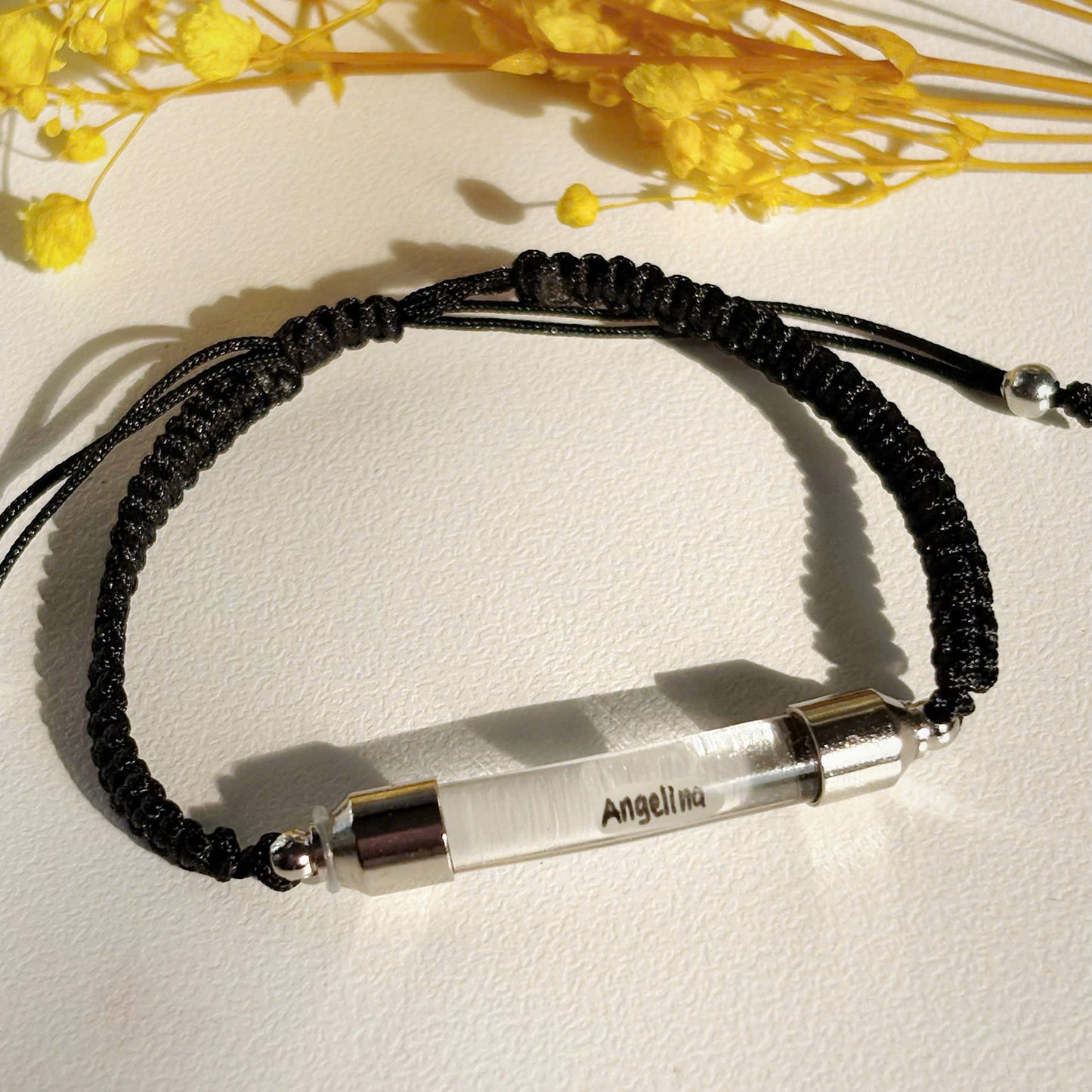 Personalized Bracelet, written on rice grains